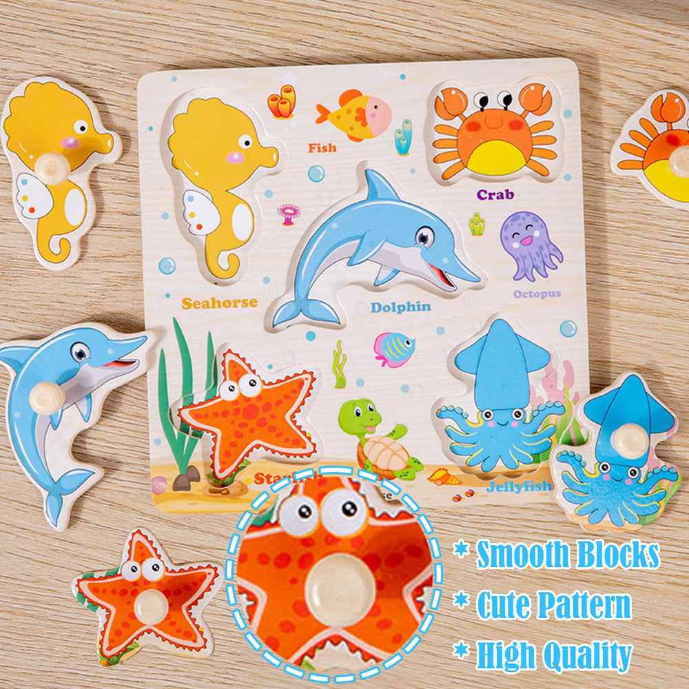 SUNPROUND peg puzzle dinosaur shapes support cognitive development and problem solving.
