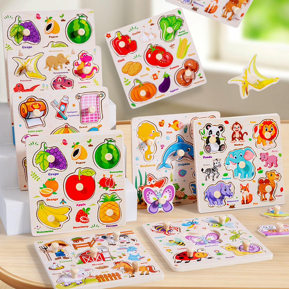 SUNPROUND peg puzzle insect pieces foster attention to detail and fine motor control.