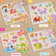 SUNPROUND peg puzzle sea animals evoke imagination while building concentration.