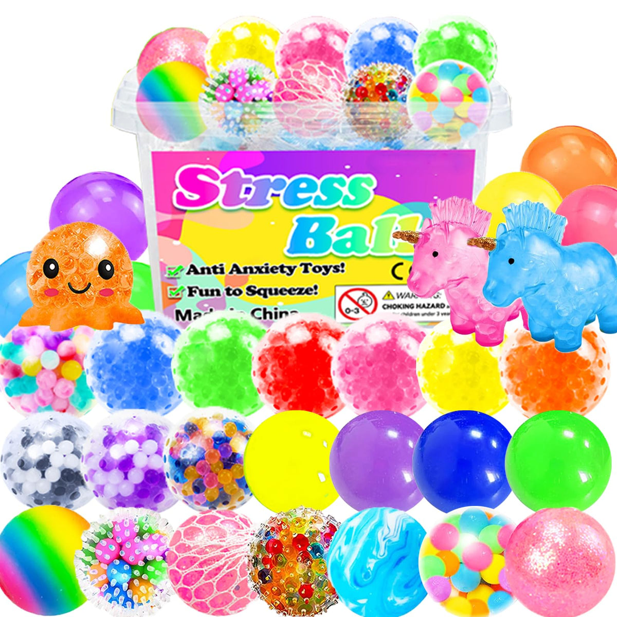 SUNPROUND stress balls box packaging for gift-ready presentation.