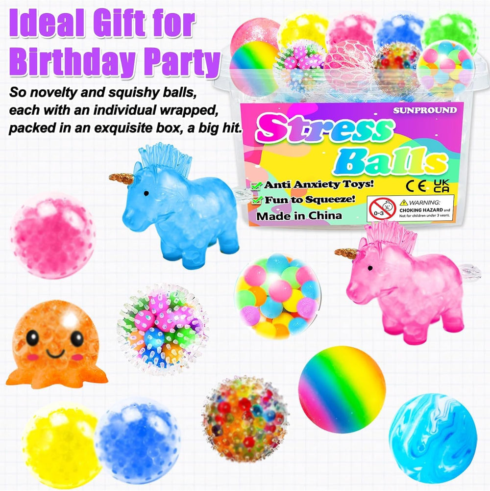 SUNPROUND Stress balls with water beads offer textured sensory stimulation.