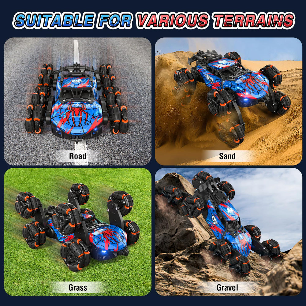 Sunrad 8WD gesture RC car dual batteries for longer playtime.