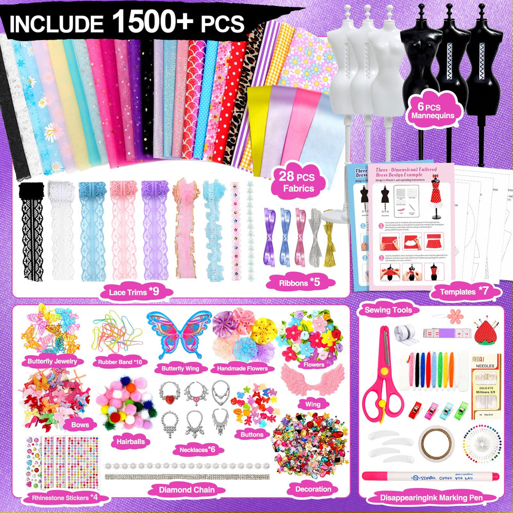 Sunrad dress templates and instruction guide spark kids' design ideas.