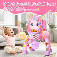 SunRiMax Toddler Soccer Goal—kids enjoy kicking games indoors.