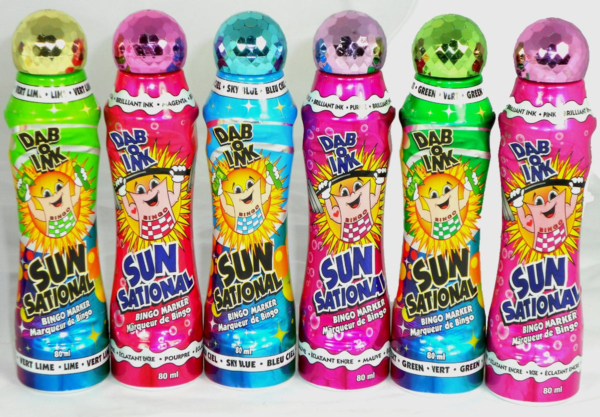Sunsational Bingo Dauber set of 6 with vibrant colors for parties, crafts, and events