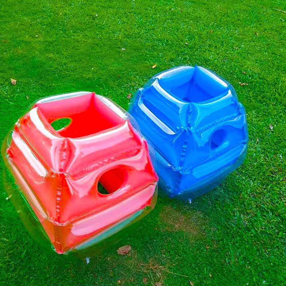 SUNSHINE-MALL kids bump, roll, and play with wearable sumo balls.