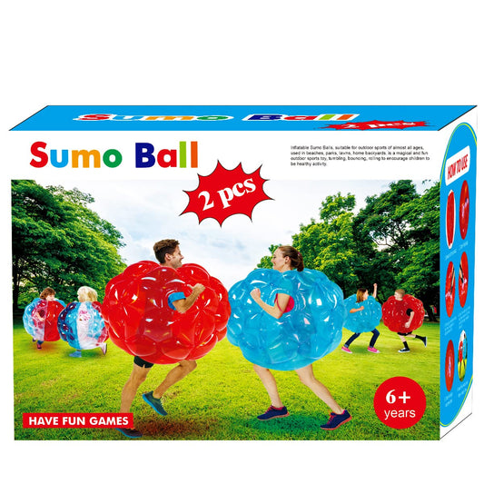 SUNSHINEMALL 36in red bumper ball in outdoor active play.
