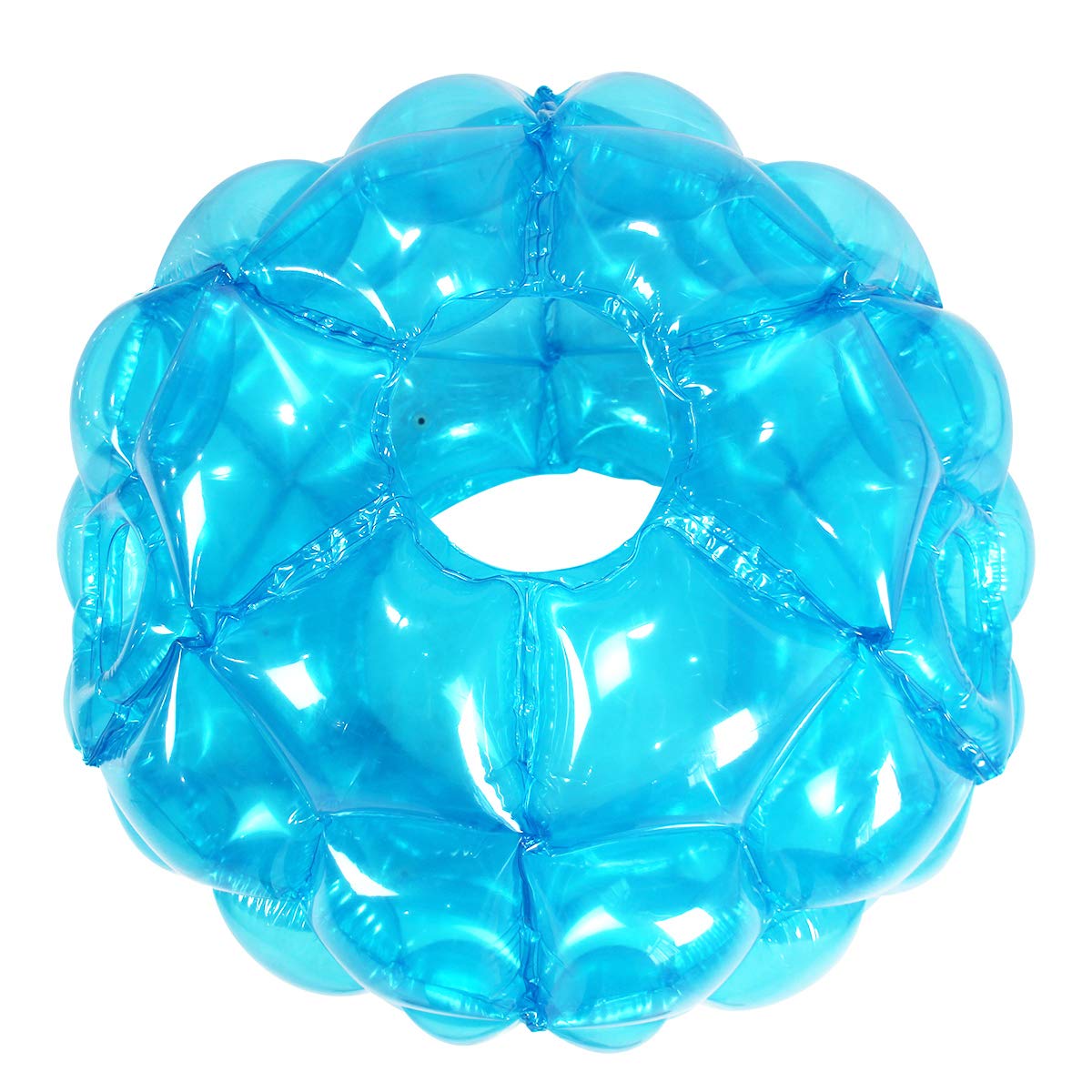 Sunshinemall 36in blue bumper ball close up showing durability