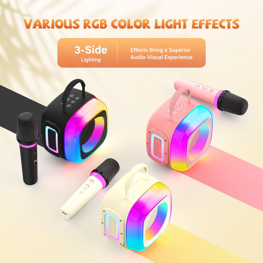 SunTrok Mini Karaoke Machine with voice effects for playful singing