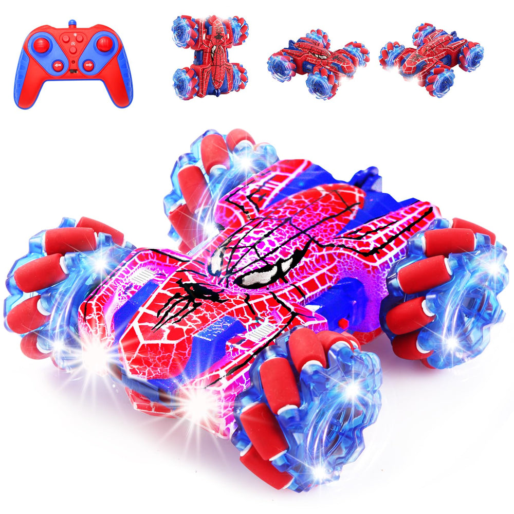 SUPAUSUP Spider RC Car with whole-body lights for dramatic night play.