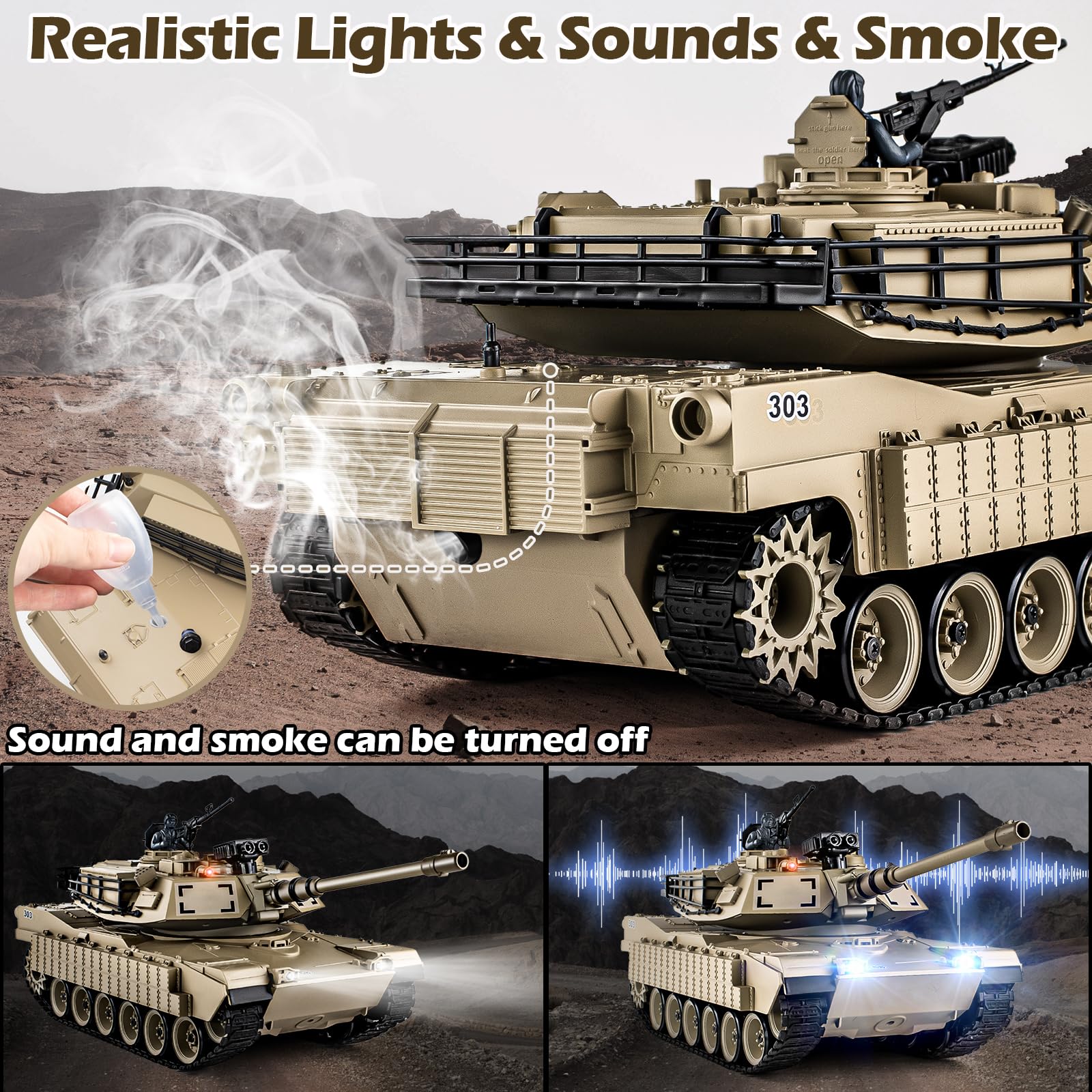 Supdex tank shooting action with firing effect for realistic battles.