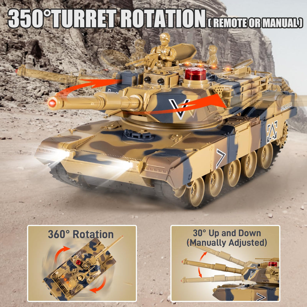 Supdex 1/24 RC Battle Tank recoil and firing action for dynamic battles