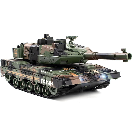 Supdex 1:24 RC Tank with 360° turret for dynamic tactical play.