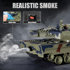 Supdex 1/24 RC Tank LED lights illuminating the model during play