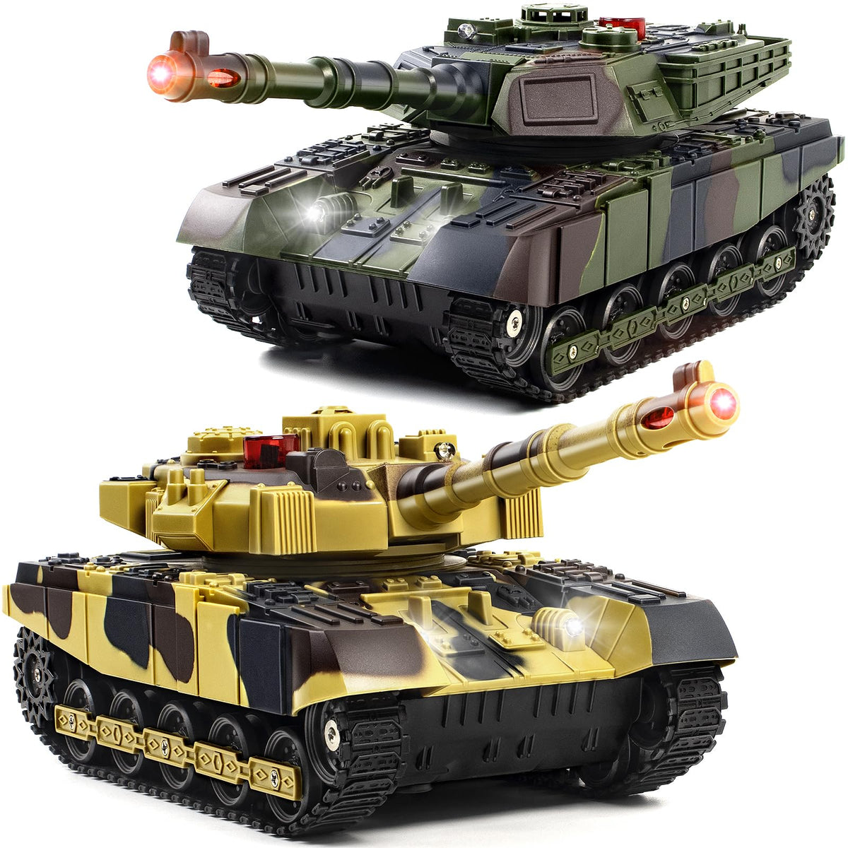 Supdex 1/28 RC Battle Tank front view for outdoor battles showing sturdy build