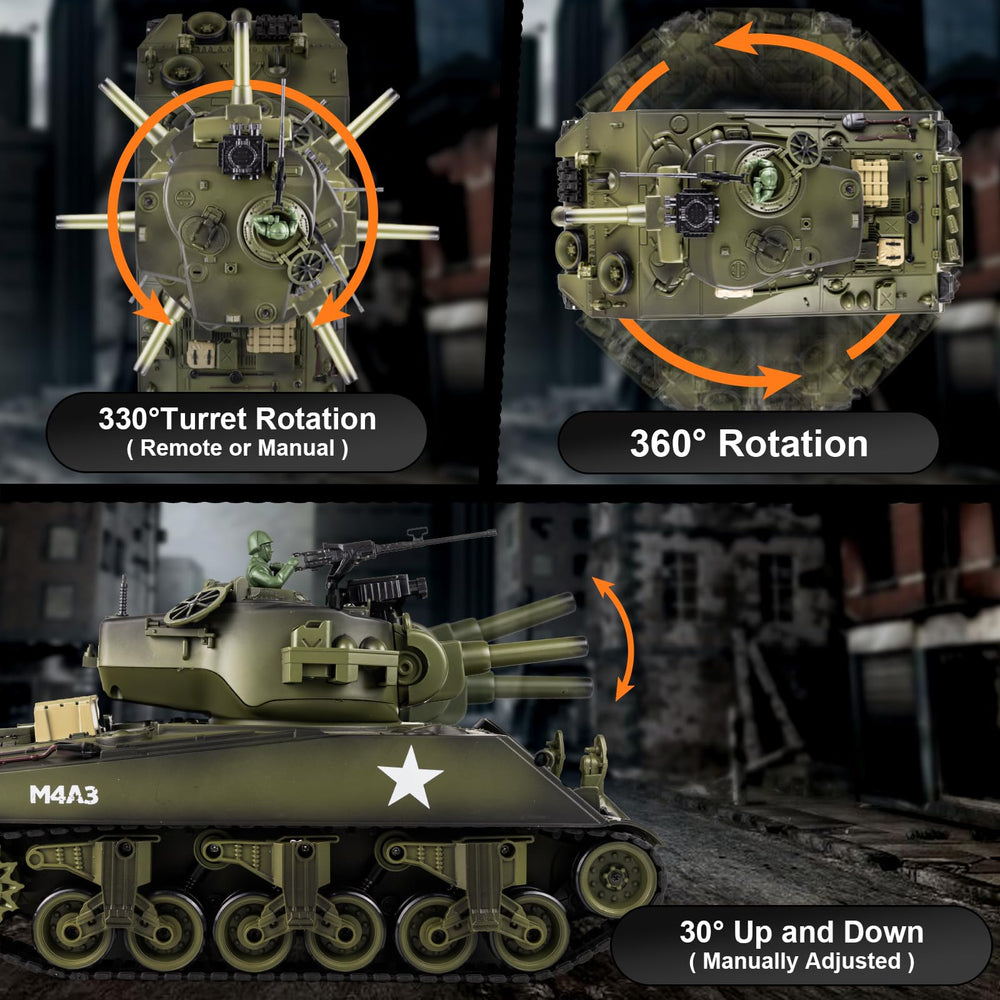 Supdex 1/18 RC Tank fires safe BBS for exciting backyard skirmishes.