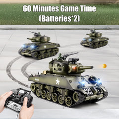 Supdex 1/18 RC Tank includes a fully articulated turret for dynamic battles.