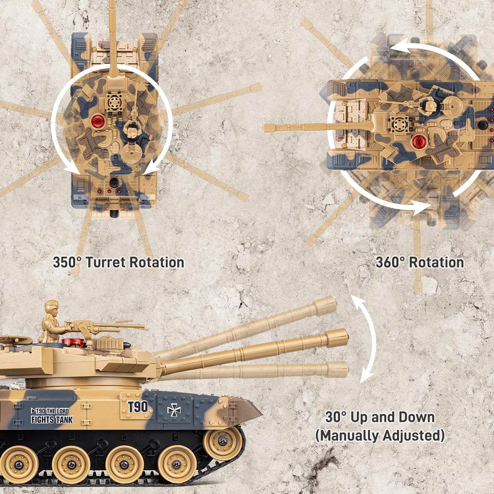 Supdex RC Battle Tank Set smoke and sound effects boost immersive battle moments