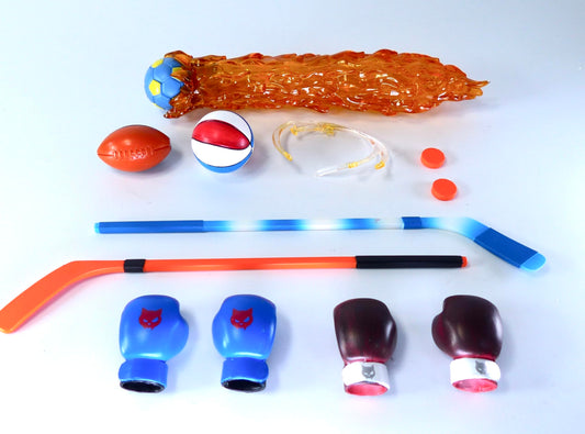 Super Action Stuff VR headset and controllers showcase immersive play setups for action figures