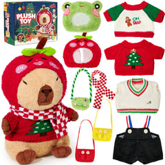Super Big Sister Christmas capybara plush with dress-up accessories for imaginative play.