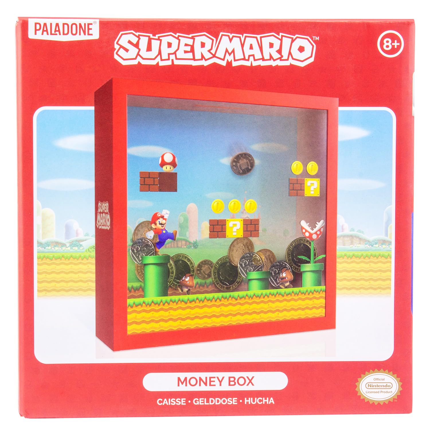 Super Mario arcade money box a unique nostalgia display for bedrooms.