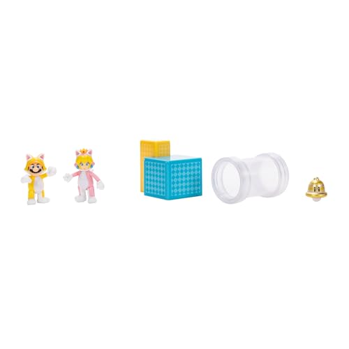 Super Mario Cat Peach figure with six joints for dynamic poses.