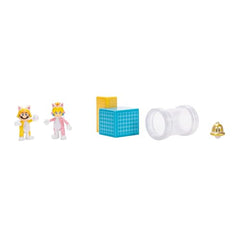 Super Mario Cat Peach figure with six joints for dynamic poses.