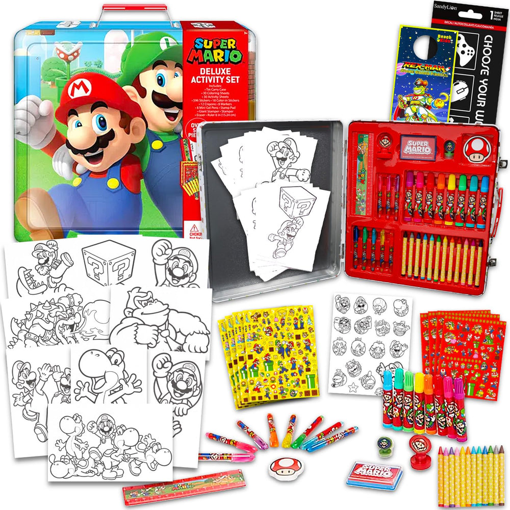 Super Mario coloring pages pack for kids' creative play at home.