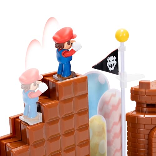 Super Mario Course Complete Playset interactive stairs—dynamic play that mimics classic game victories