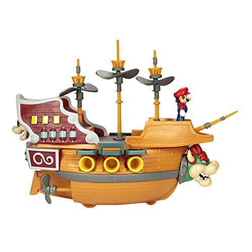 Super Mario Deluxe Bowser's Airship compatible with most 2.5-inch figures.