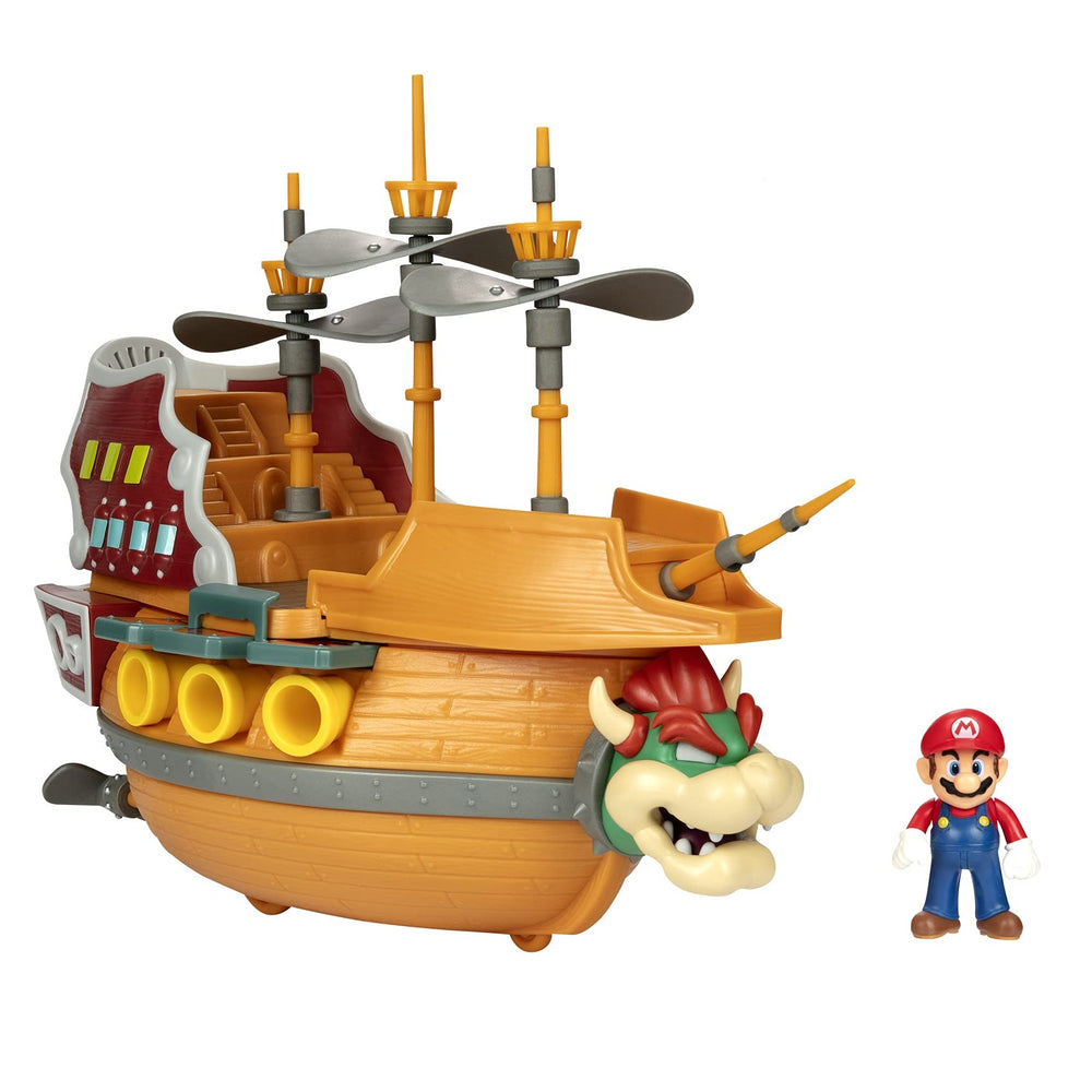 Super Mario Deluxe Bowser's Airship exterior detail for immersive play.