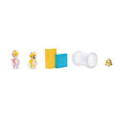 Super Mario diorama set contents for creative play and display.