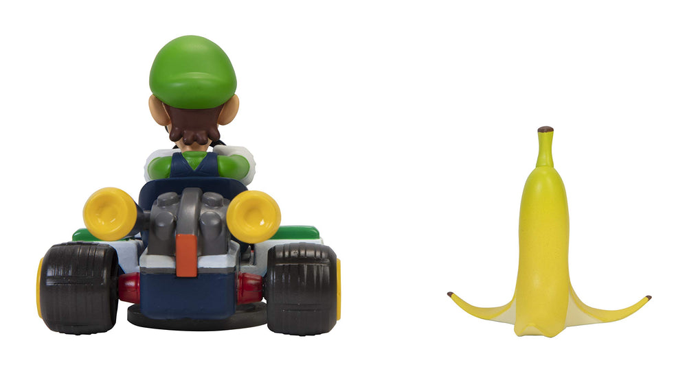 Luigi action figure included with Spin Out Luigi Racer, 2.5 inches tall