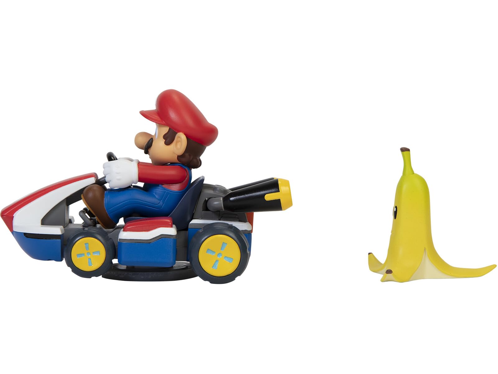 Wind-up mechanism on the Mario kart ready to start a race
