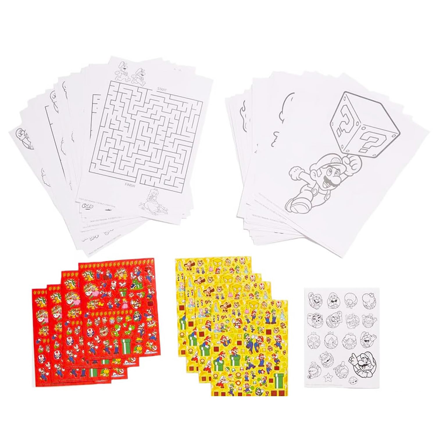 Super Mario temporary tattoos set for playful character accents.