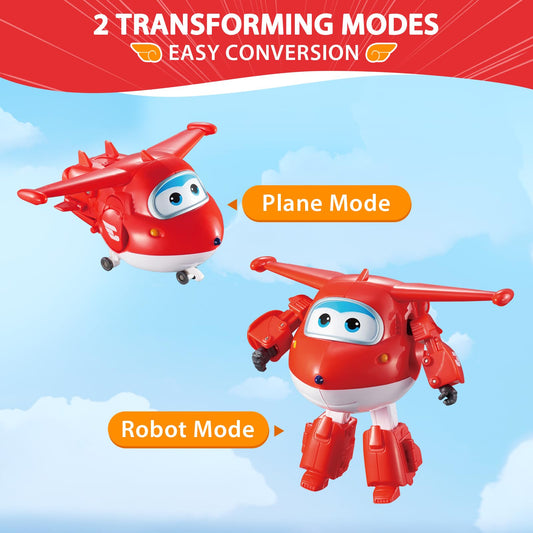 Super Wings Jett converts to robot form to support problem-solving play