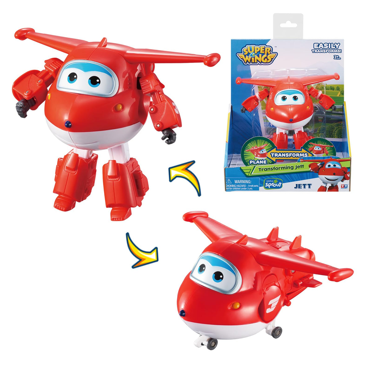 Super Wings Jett transformable plane for hands-on play and imagination