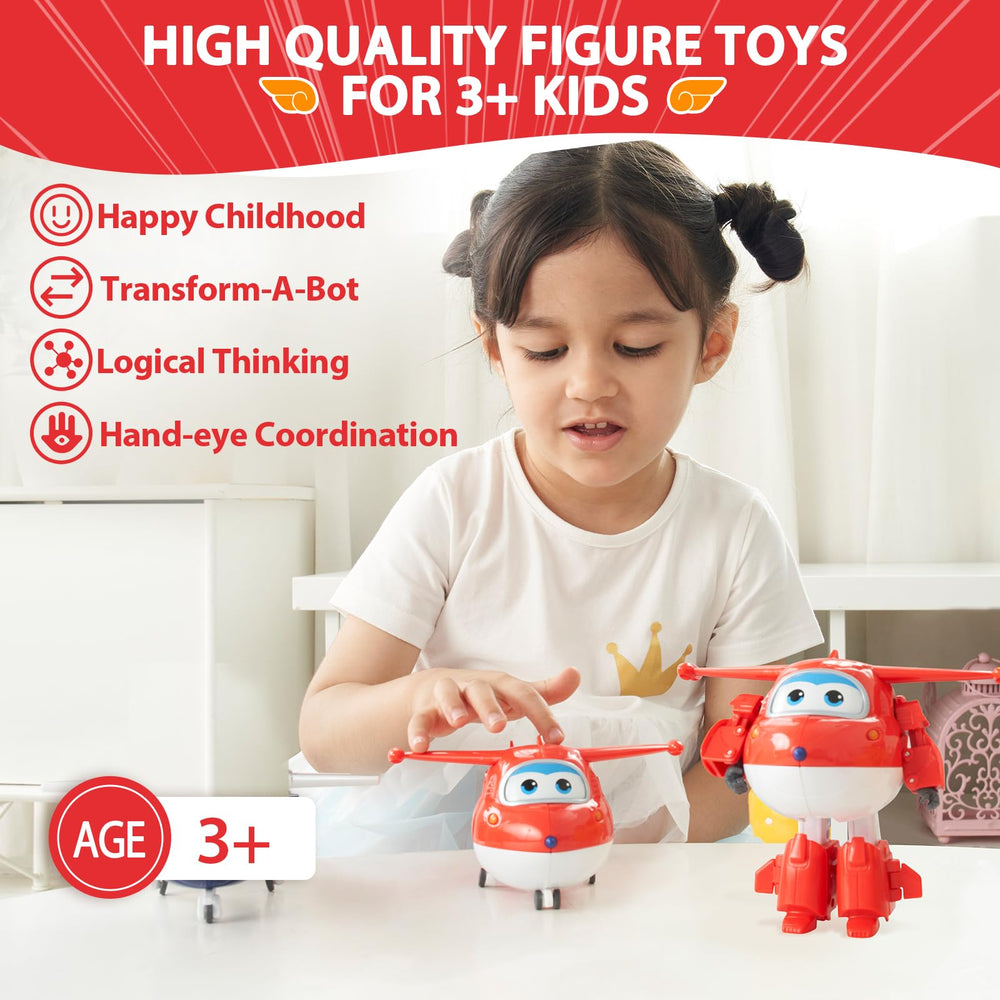 Packaging and display highlighting collectability of Super Wings figure