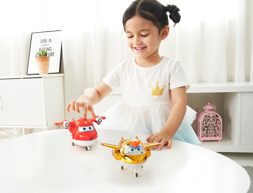 Paul transforms from plane to bot with kid-friendly Super Wings rescue vibes