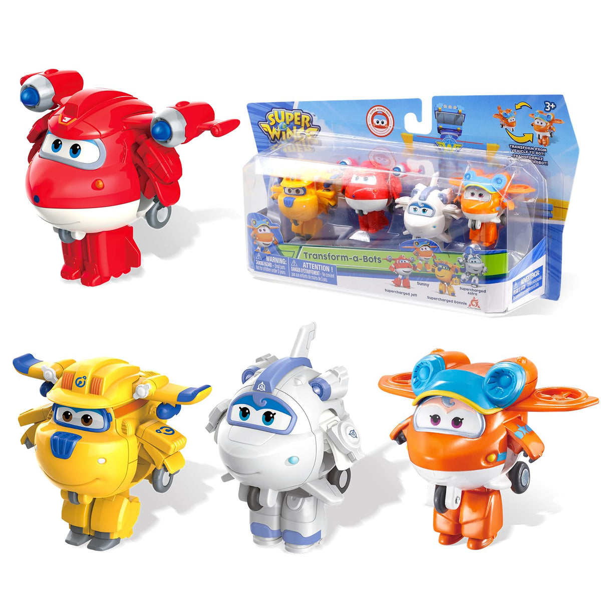 Super Wings transform-a-bot Jet in action, plane-to-robot conversion for imaginative play.