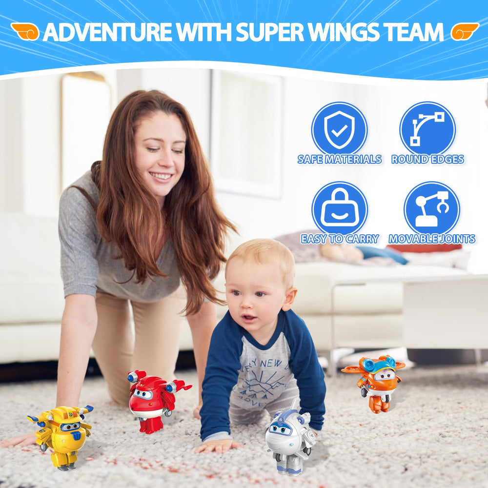 Super Wings Sunny figure brightens play scenarios with bubbly energy.