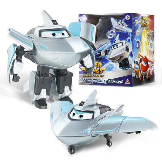 Super Wings Transforming Traver helicopter form with rotor detail boosts imaginative play