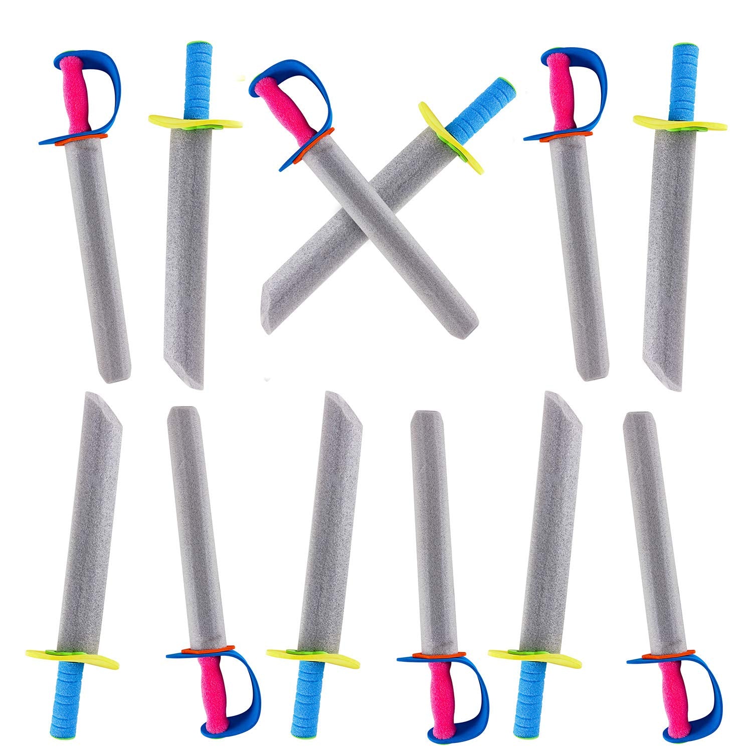 Super Z Outlet 16-inch foam prince sword for safe pretend play with blue-yellow handles