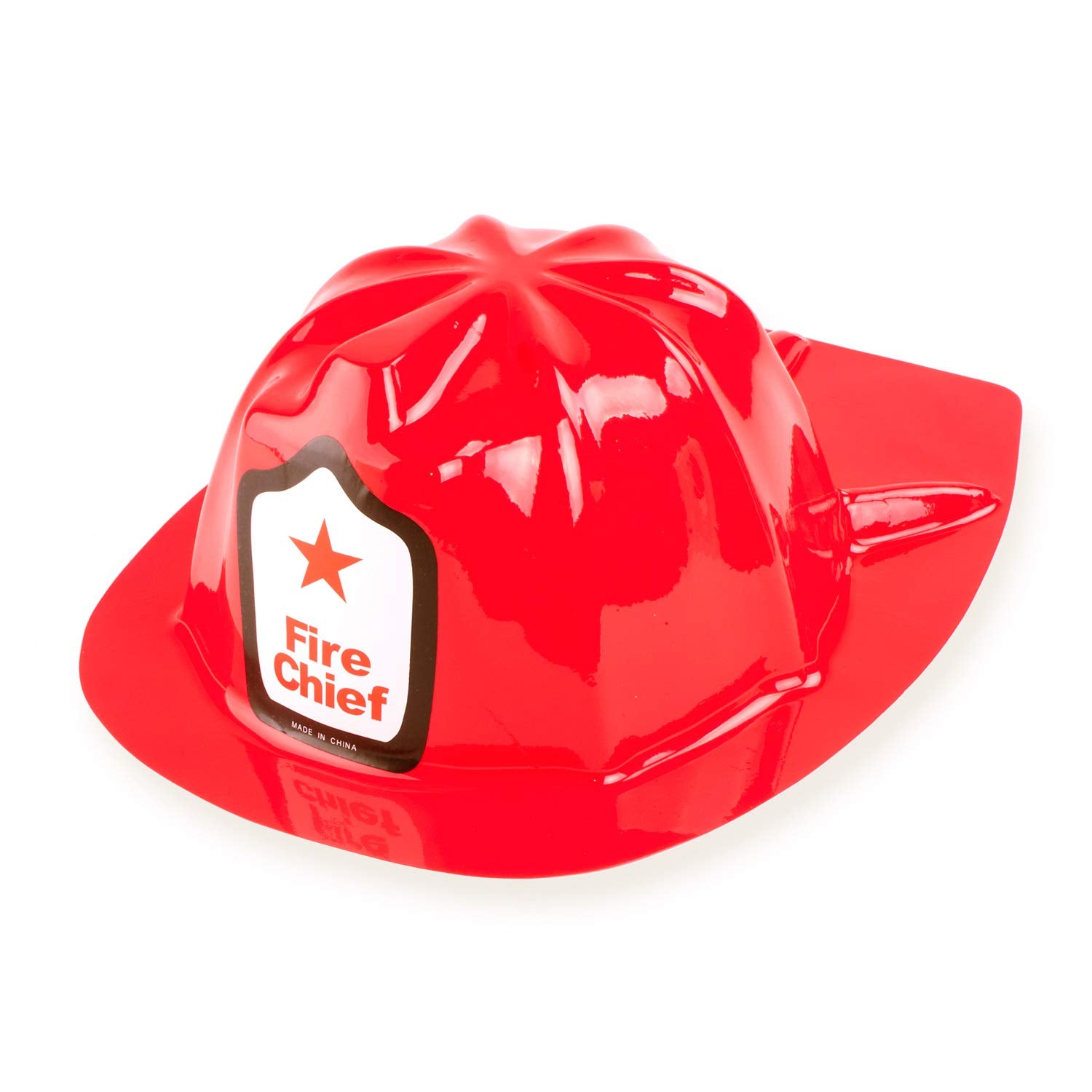Super Z Outlet red firefighter helmet for kids' costumes and themed events.