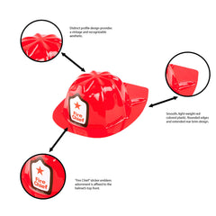 Super Z Outlet red fire chief helmet; lightweight and comfortable for long wear.