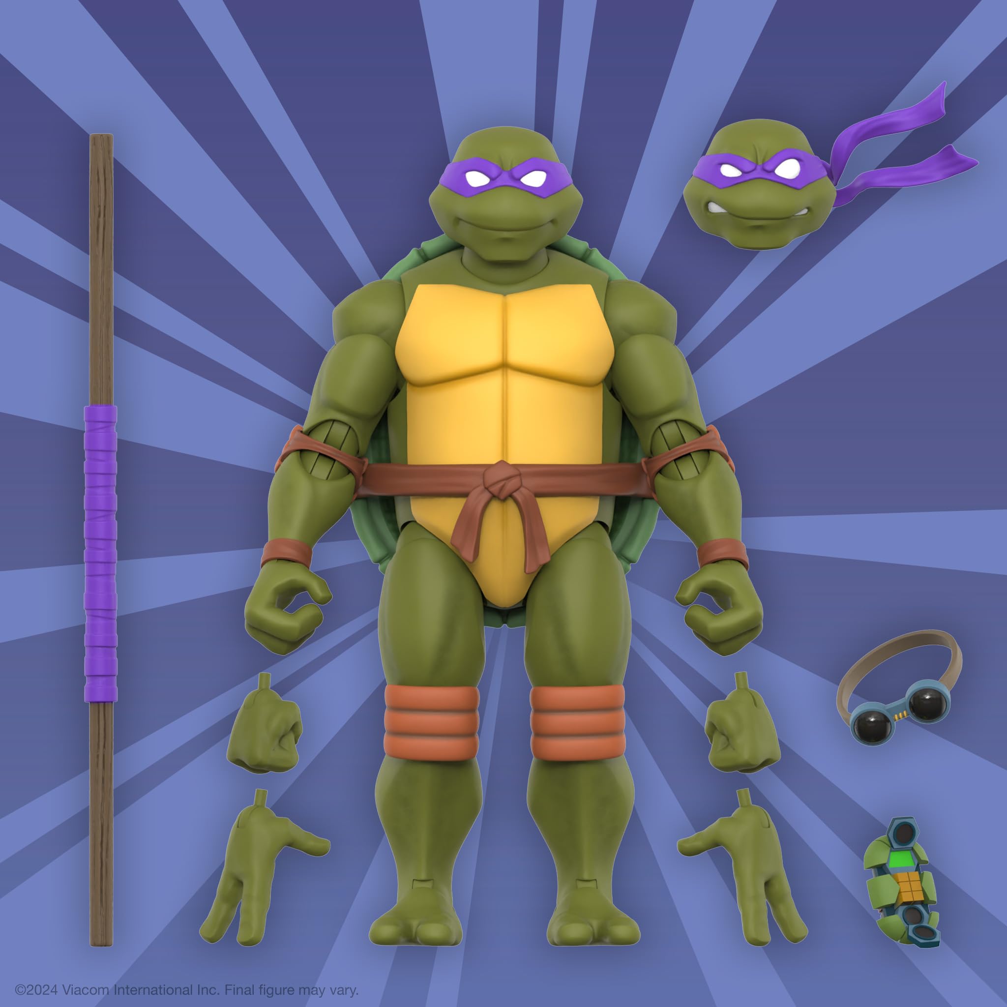 Super7 Donatello goggles accessory for authentic cartoon look.