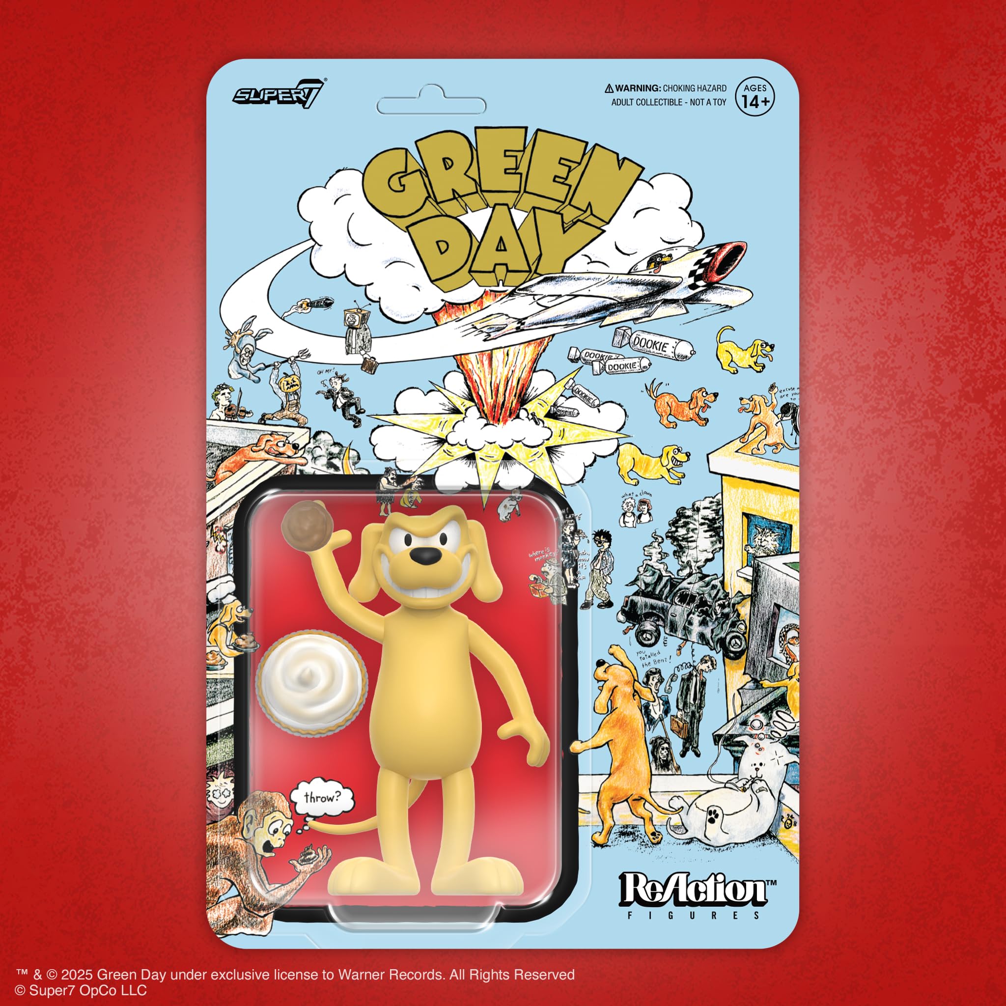 Ideal display for collectors with Green Day themed Dookie Dog packaging