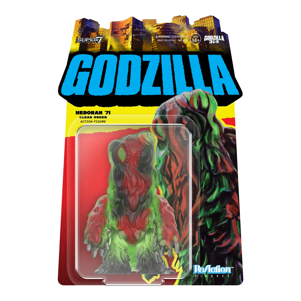 Super7 Hedorah 71 Clear Green figure for retro kaiju display and action play