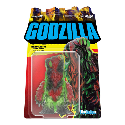 Super7 Hedorah 71 Clear Green figure for retro kaiju display and action play