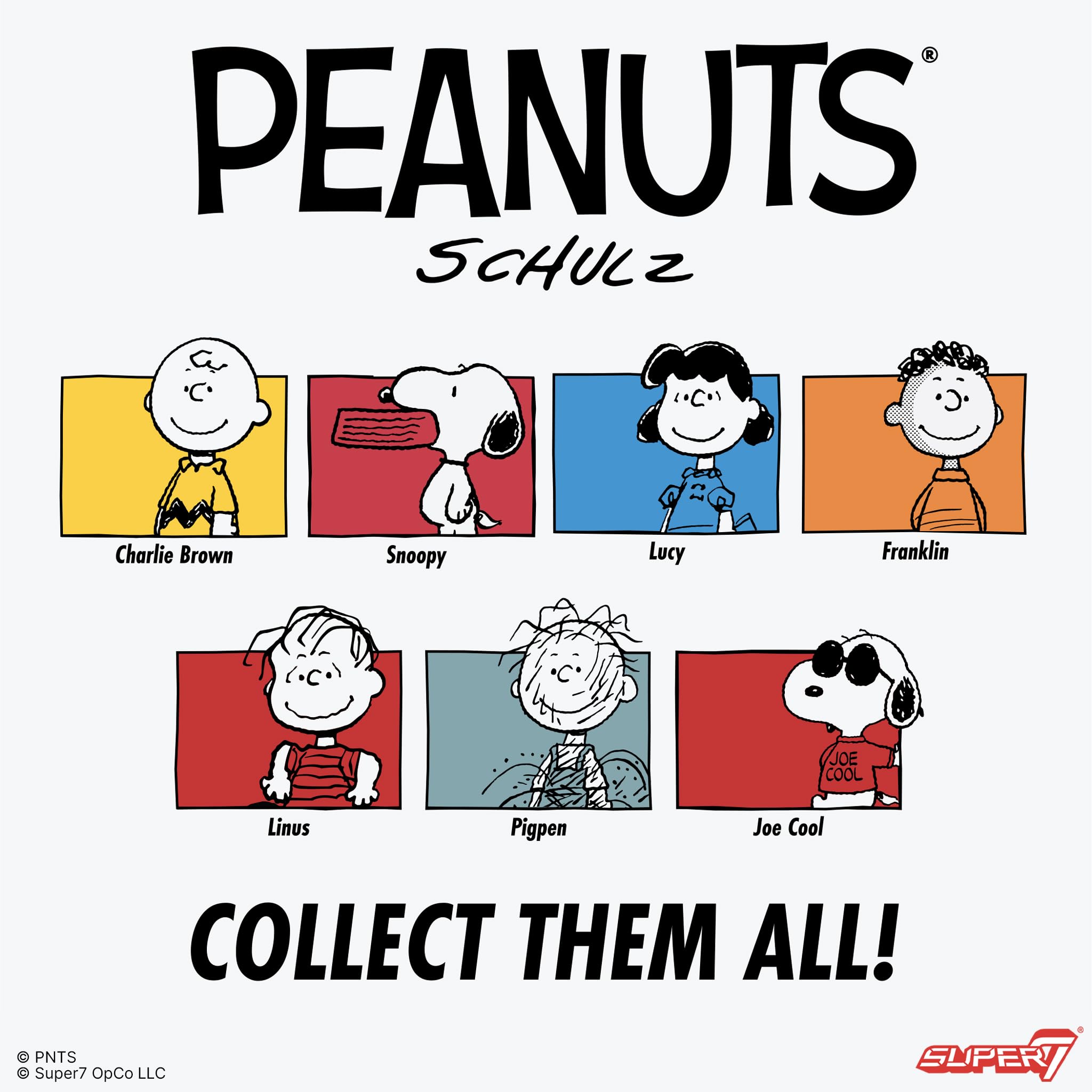 Super7 Peanuts figure on display-ready pose, perfect for gift-giving and collections.